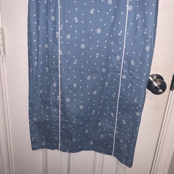 Dancing Days Banned Blue Sweet Talker Denim Nautical Sailor Pencil Dress Small - Picture 4 of 10